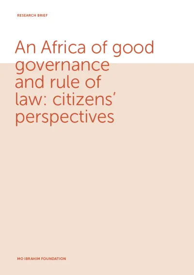 An Africa of good governance and rule of law