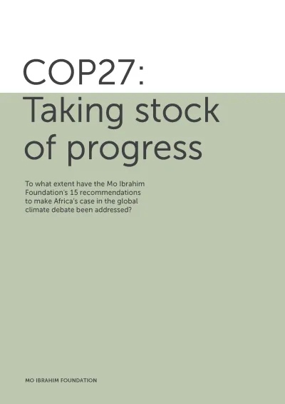 COP27: taking stock  of progress