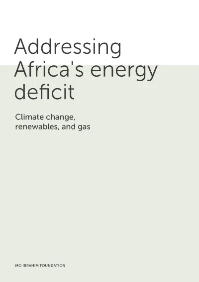 Addressing Africa's energy deficit